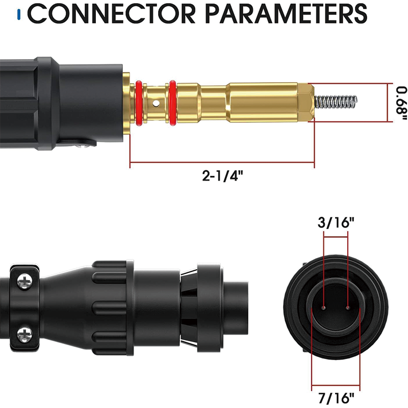 MIG Welding Torch Gun 15AK MIG Torch fit for Lincoln Welding Torch Stinger Replacement,10ft 180Amp MIG Torch