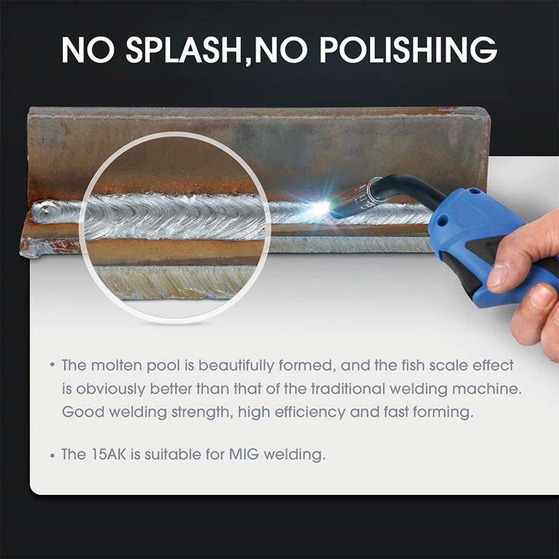 MIG Welding Torch Gun 15AK MIG Torch fit for Lincoln Welding Torch Stinger Replacement,10ft 180Amp MIG Torch