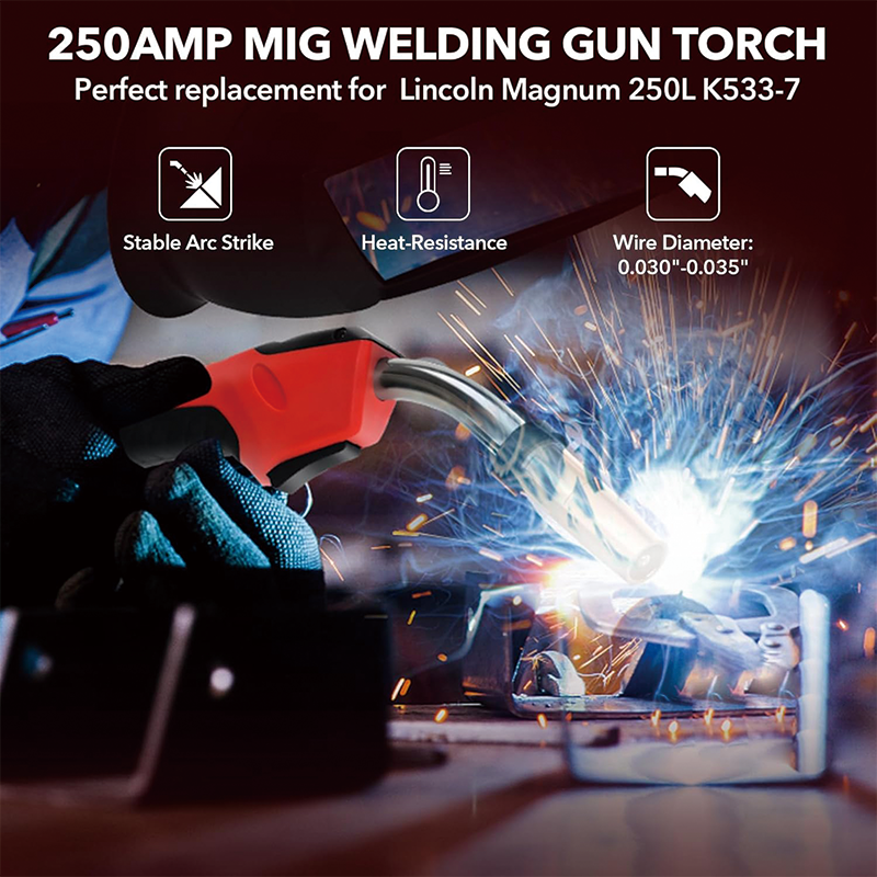 Mig Welding Gun 15ft 250 Amp fits Miller M-25 Millermatic 200, 210, 212, 250, 250X, 251, 252, and Vintage,Stinger Replacement