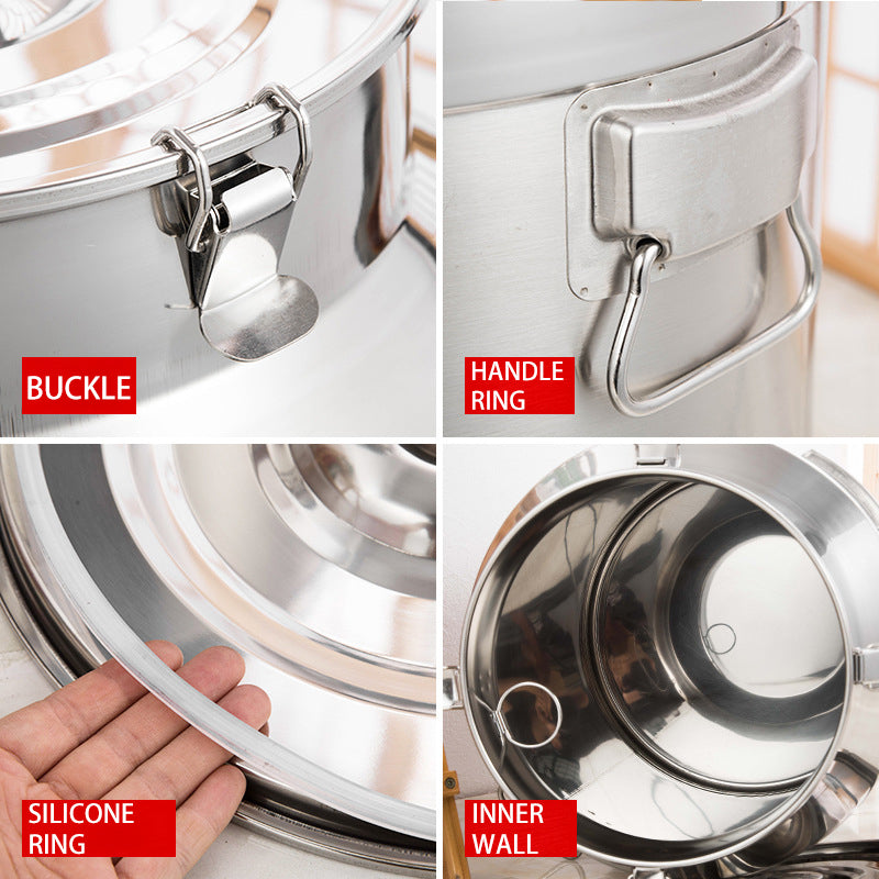 Sealed Wine Barrel 304 Stainless Steel Storage Rice Barrel Transport Tank Milk Barrel With Lid