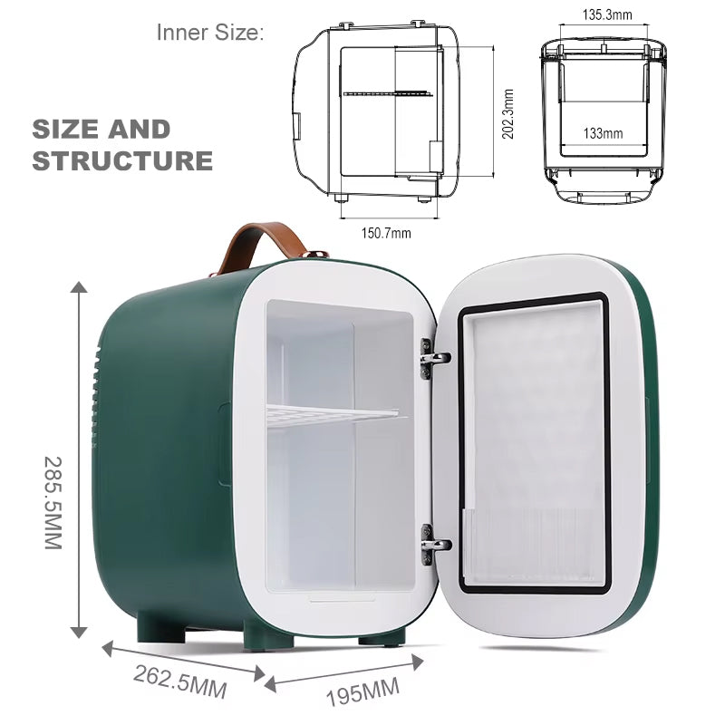 4L Small Portable Freezer Mini Cosmetics Home Mini Fridge 12v For Drinks/ Cosmetics/Beauty&Skincare Products