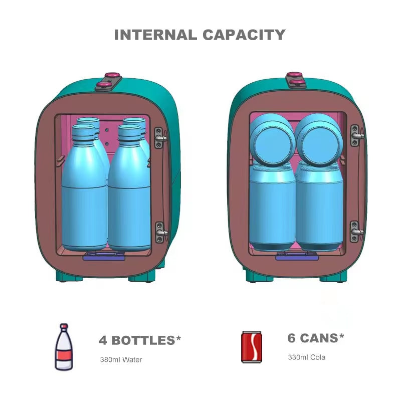 4L Small Portable Freezer Mini Cosmetics Home Mini Fridge 12v For Drinks/ Cosmetics/Beauty&Skincare Products