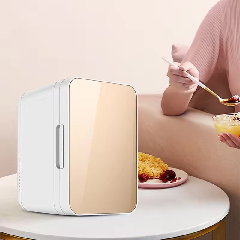 8L Car Mini Refrigerator Small Family Dormitory Single Door Refrigerated Car Dual Purpose Car Refrigerator For Home Rv Garage