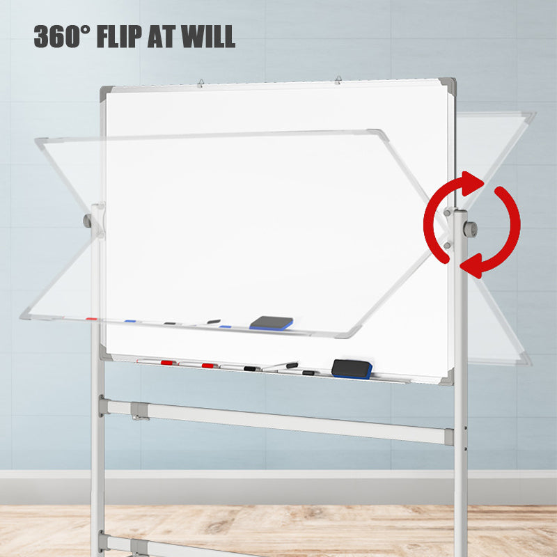 Whiteboard Writing Board, Double-Sided Magnetic Office Teaching Home Mobile Blackboard