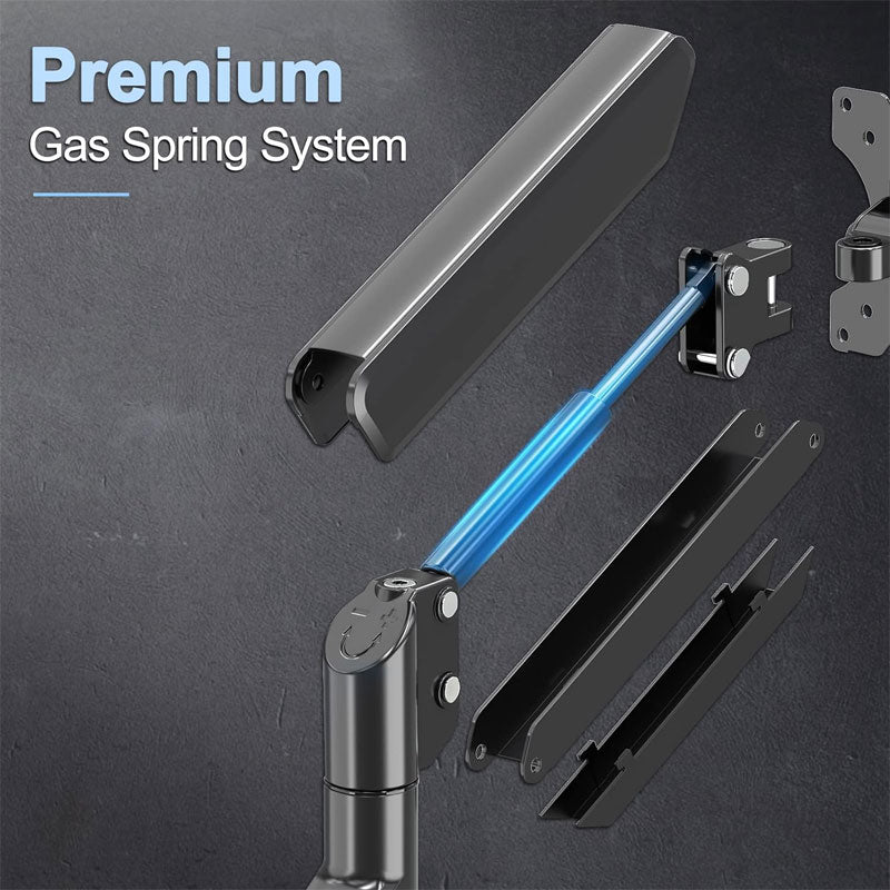 Single Monitor Mount Arm, Gas Spring Monitor Arm, Accommodates Monitors Up To 32", VESA Mount 75x75, 100x100