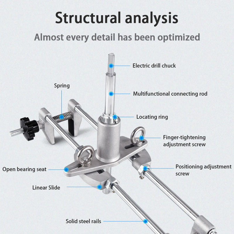 Solid Wood Door Hole Opener, Indoor Installation Lock Artifact Complete Set, Keyhole Opening Tool, Suitable or Wooden Doors