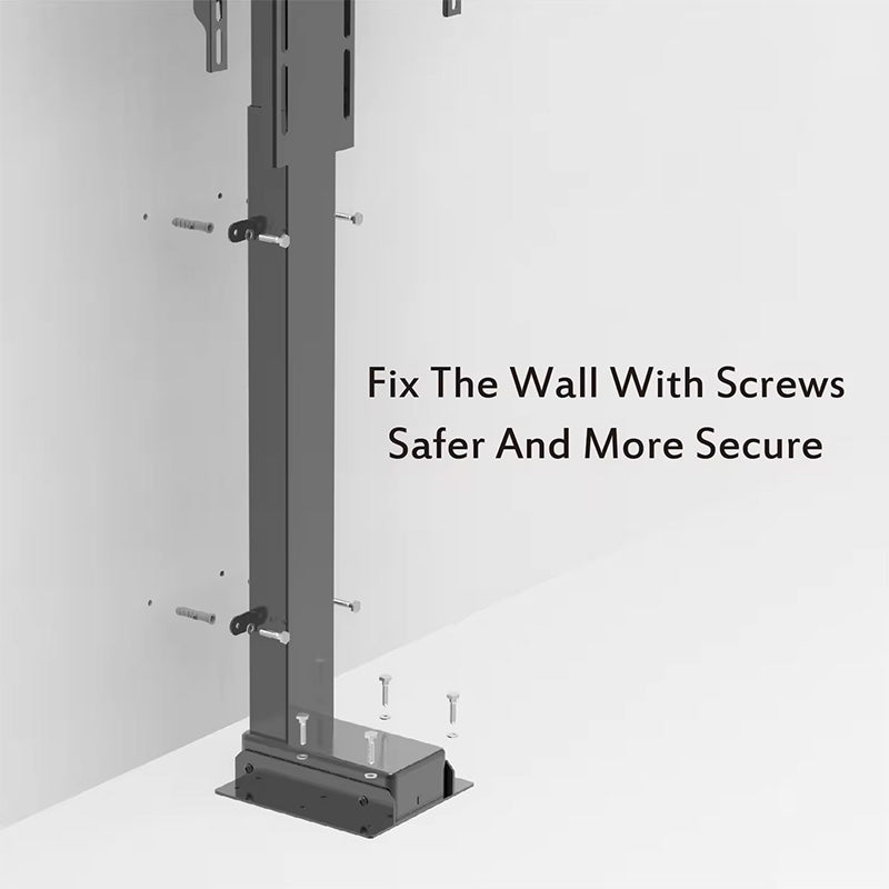 Fit 32-70 Inch Black Steel Motorized Floor Lift LED TV Mount Bracket High Quality Metal up to 132lbs Load Capacity