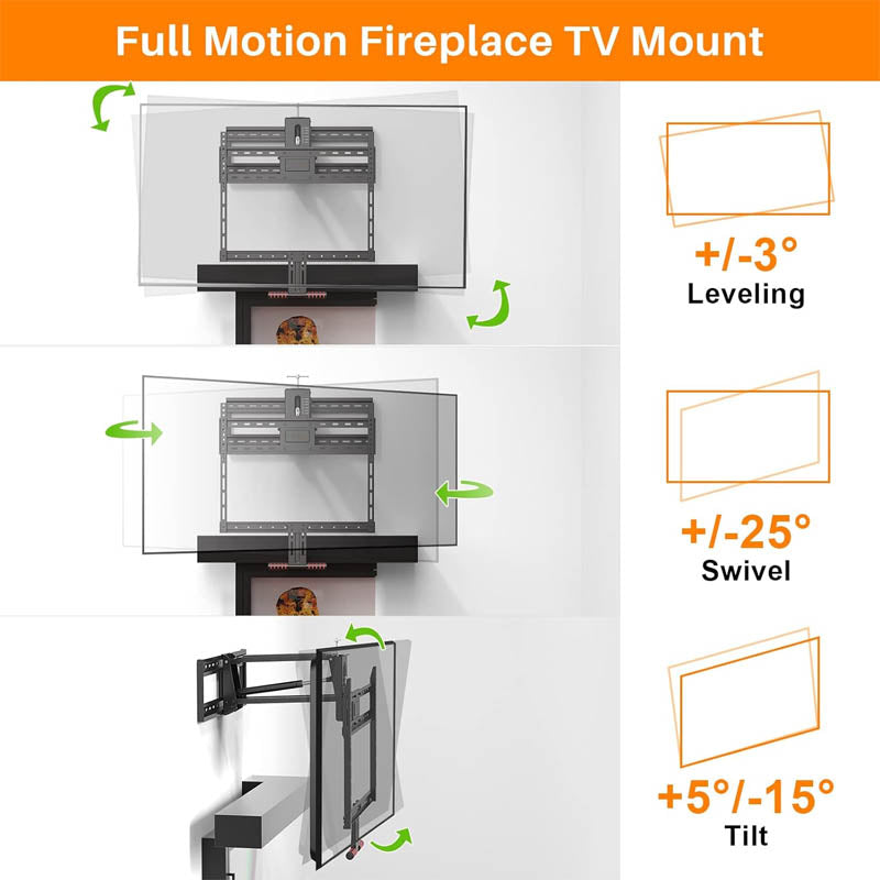 Motorized TV Mount with Height Adjust Drop Down TV Mount for Most 43" - 75" TVs up to 80lbs Max VESA 600x400mm