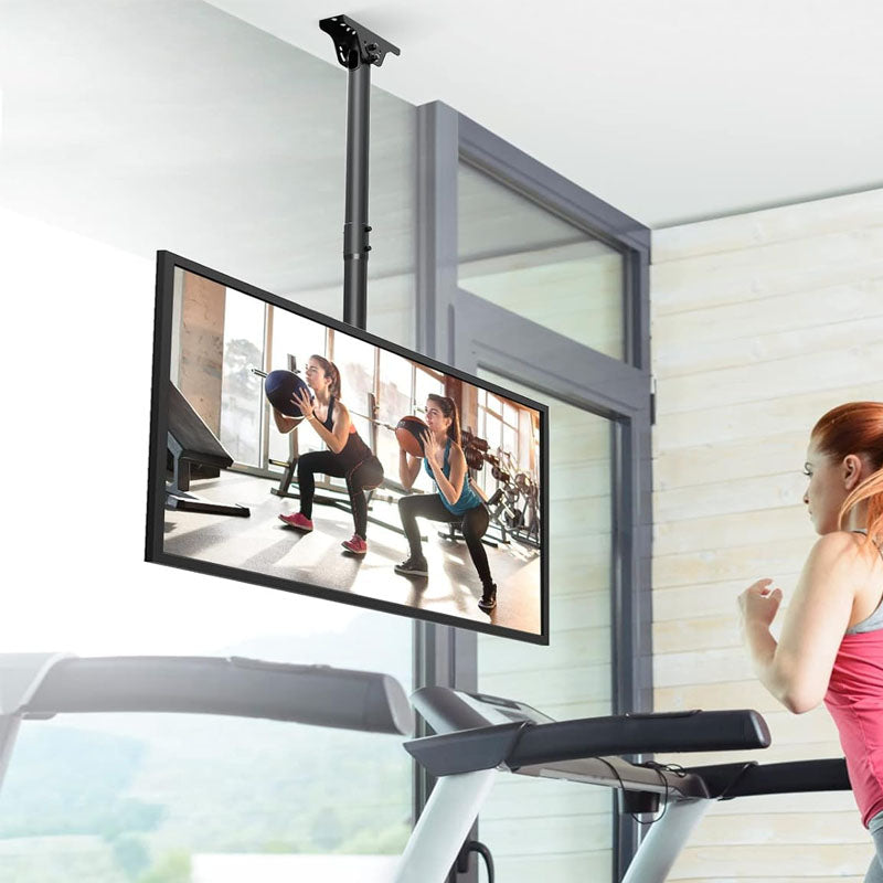 Motorized TV Mount 37-75 Inch LED LCD OLED Flat Curved TVs Hanging TV Bracket Swivel and Tilt Height Adjustable