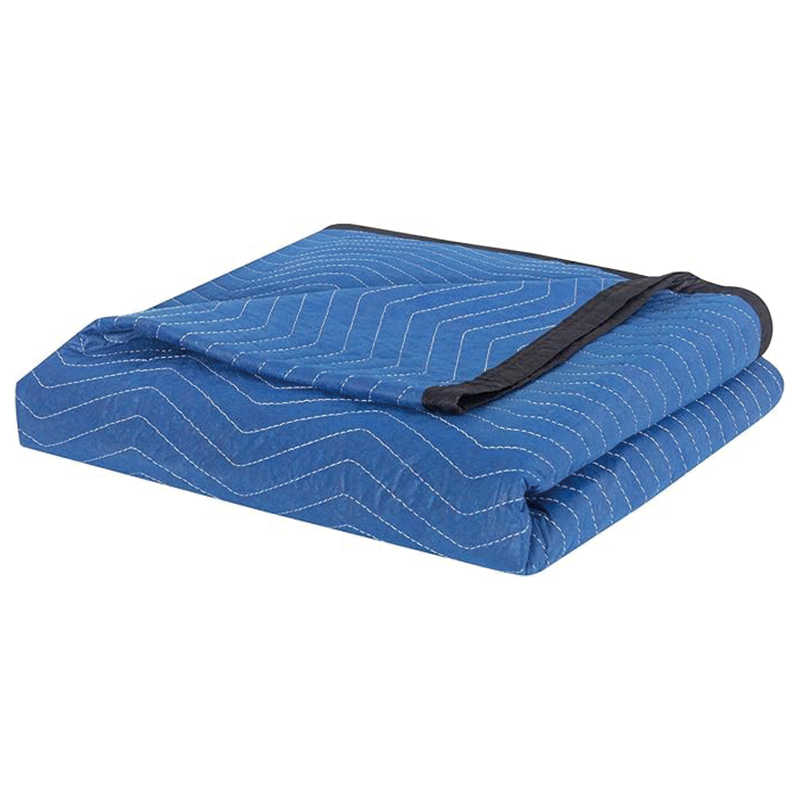 Moving Blankets,Professional Quilted Furniture Shipping and Storage Pads,Heavy Duty Mover Pads for Protecting Furniture,80" x 72",Blue and Black(12 packs)
