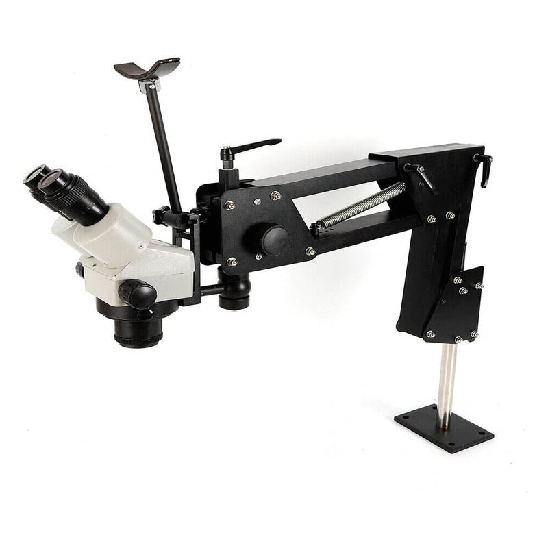 Multi-Directional Microscope Jewelry Microscope Stand Micro Inlaid Mirror Spring Stand 85mm with Microscope