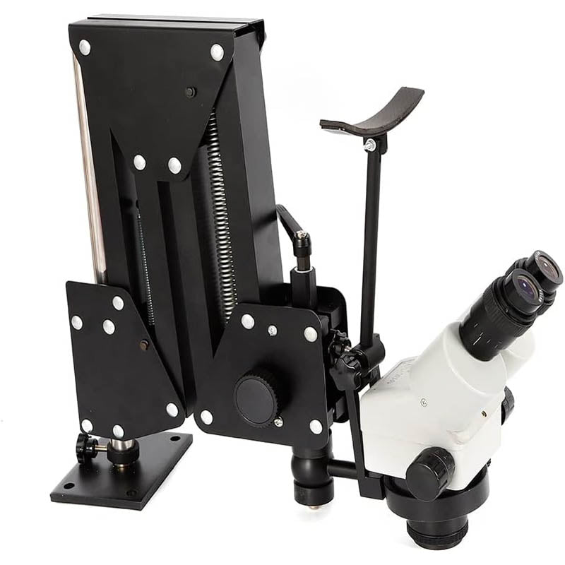 Multi-Directional Microscope Jewelry Microscope Stand Micro Inlaid Mirror Spring Stand 85mm with Microscope