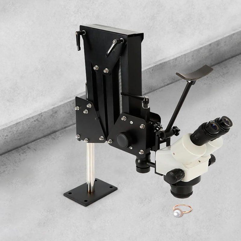 Multi-Directional Microscope 7X-45X Jewelry Tool Stereo Zoom Binocular Microscope with Spring Bracket 360 Degree Rotatable