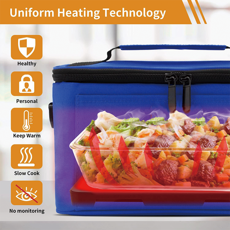 110V Office Food Warmer Lunch Boxes, Mini Heated Lunch Box Warmer for Work Reheating and Cooking Meals in Office/Travel/Hotel