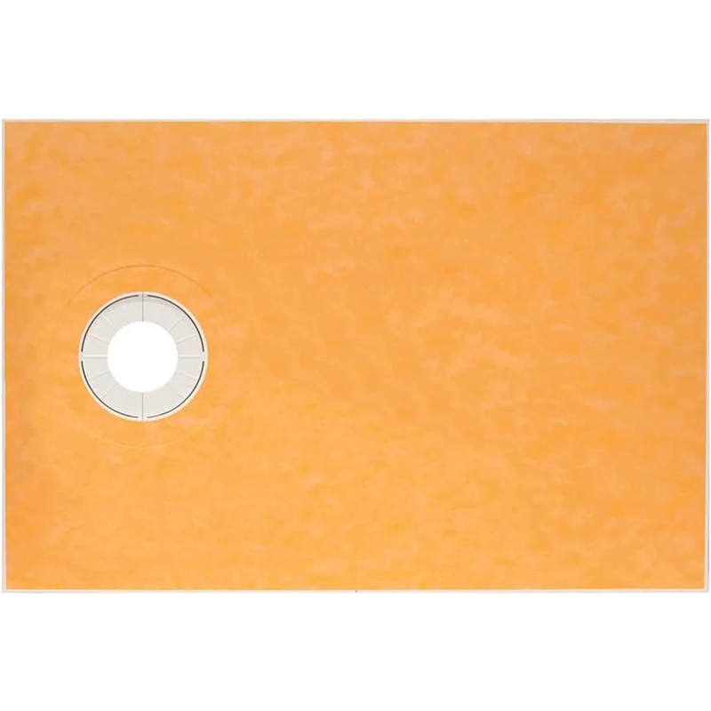 Shower Kit: 38x60 Offset Shower Pan (Tray), 2 inch PVC flange and 4 Inch Shower Drain Cover in Contour Design with Brushed Nickel Finish