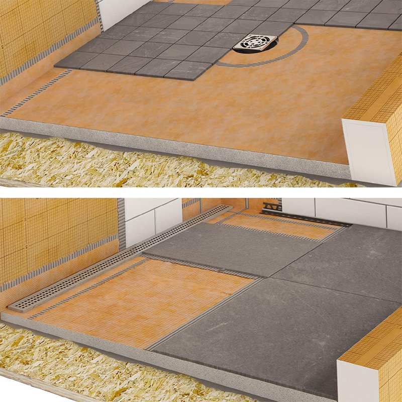 Shower Kit: 38x60 Offset Shower Pan (Tray), 2 inch PVC flange and 4 Inch Shower Drain Cover in Contour Design with Brushed Nickel Finish