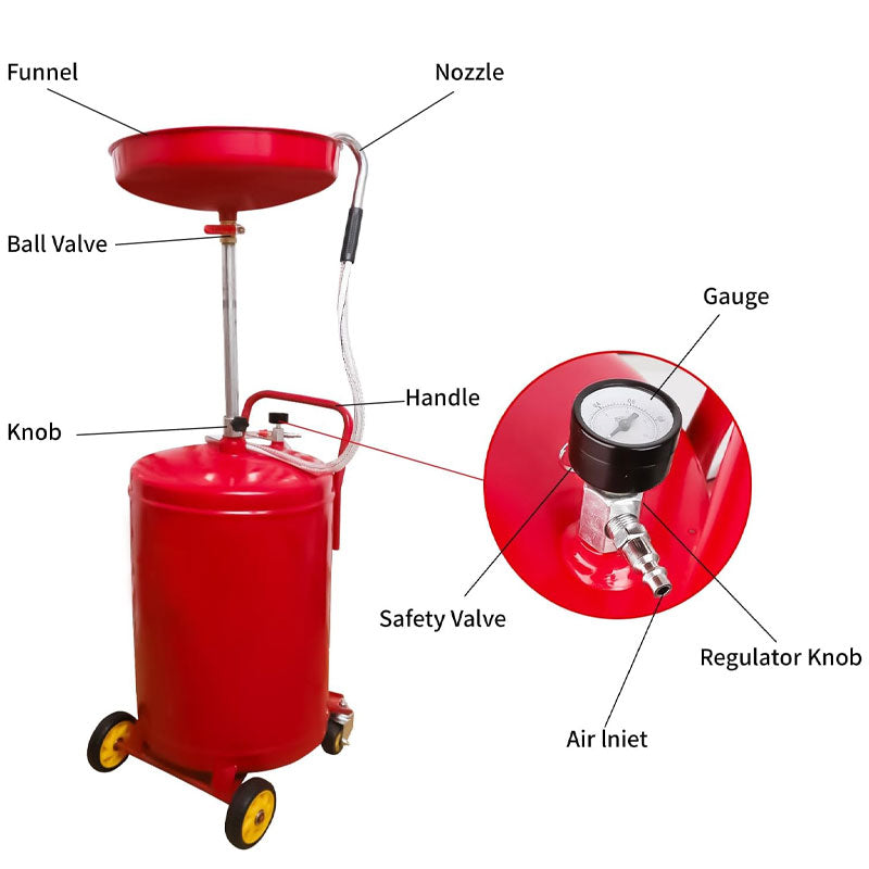 Pneumatic Oil Pump, Automobile Waste Oil Recovery Barrel Waste Oil