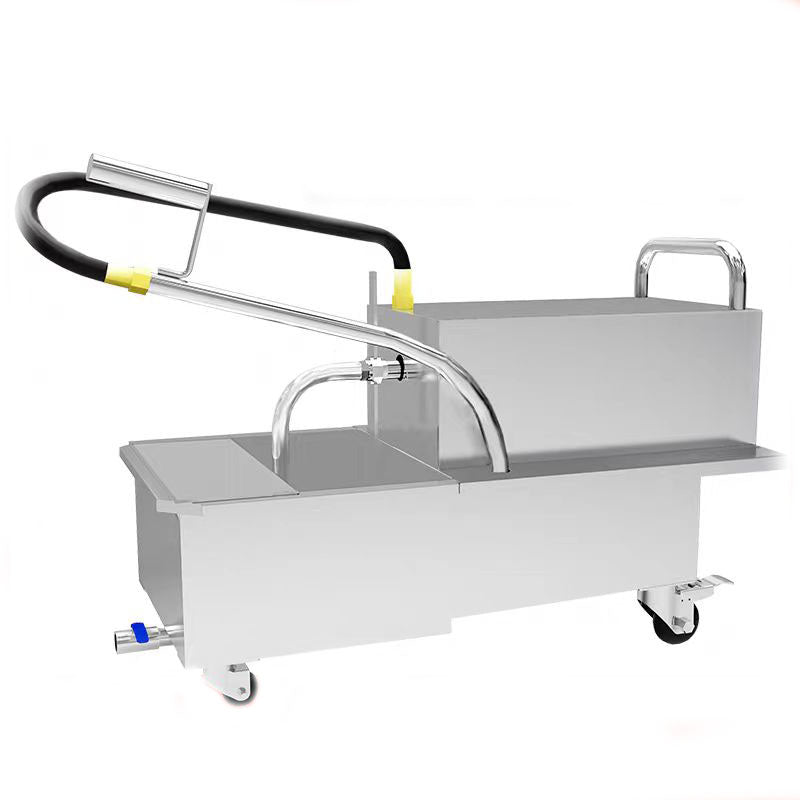 Oil Filter Truck Commercial 48L Large Capacity Fryer Oil Filter Machine Oil Filter Fried Chicken Shop Special Equipment 220V