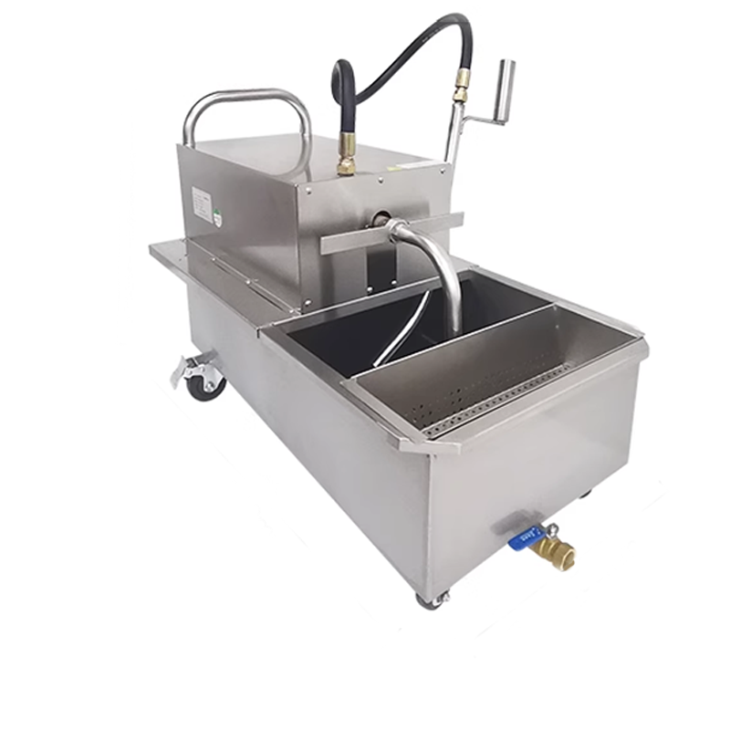 Oil Filter Truck Commercial 48L Large Capacity Fryer Oil Filter Machine Oil Filter Fried Chicken Shop Special Equipment 220V