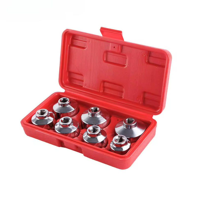 7Pcs Oil Filter Wrench Socket Set 3/8-Inch Drive Car Accessories Disassembly Tool Sturdy Fuel Filter Cap Removal Tool Set