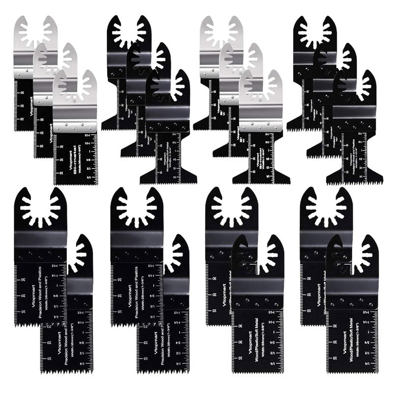 20 Metal Wood Oscillating Multi-Tool Compatible with Fein Multimaster Porter Cable Black & Decker Bosch Craftsman Ridgid Ryobi Makita Milwaukee Rockwell