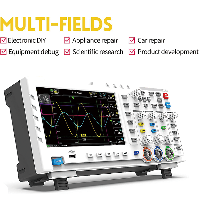 Digital Oscilloscope, 2 in 1 DDS Signal Generator with 2 Channels, 00Mhz Bandwidth 1GSa/s Sampling Rate