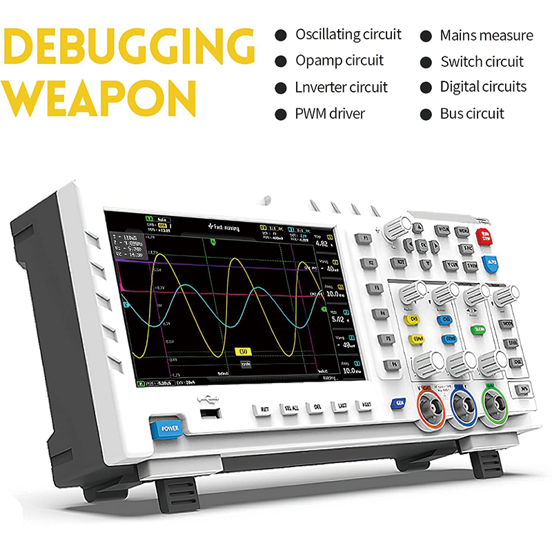 Digital Oscilloscope, 2 in 1 DDS Signal Generator with 2 Channels, 00Mhz Bandwidth 1GSa/s Sampling Rate