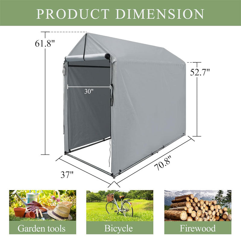Outdoor Storage Shed Heavy Duty Portable Storage Shed, Rainproof, Dustproof And Sunproof
