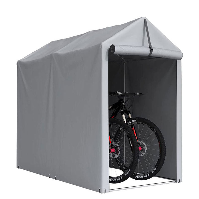 Portable Heavy Duty Carport With Roll-Up Zipper Door, Bicycle Outdoor Storage Shed