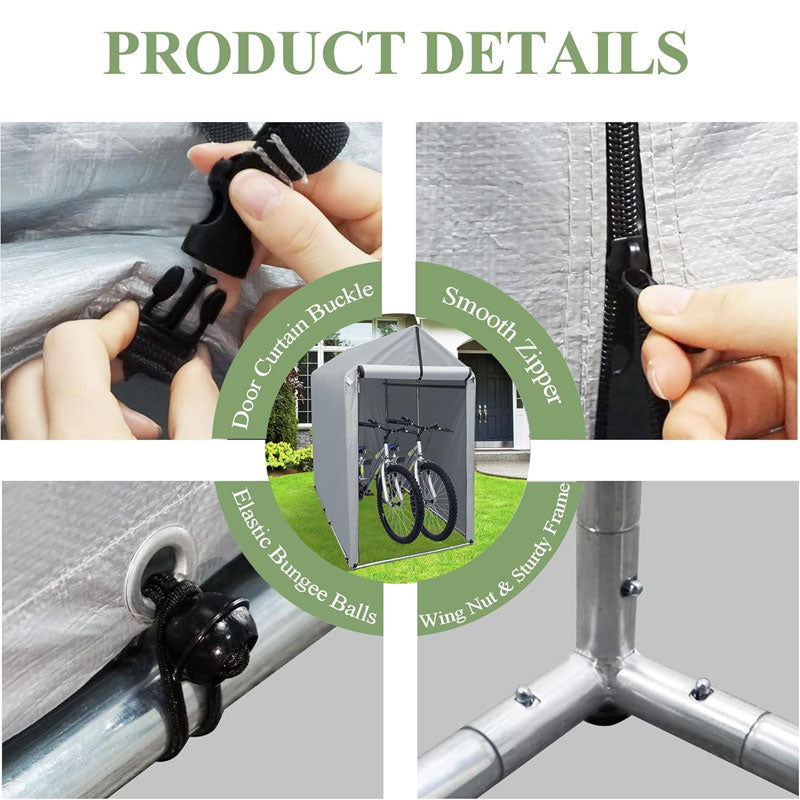 Outdoor Storage Shed Heavy Duty Portable Storage Shed, Rainproof, Dustproof And Sunproof