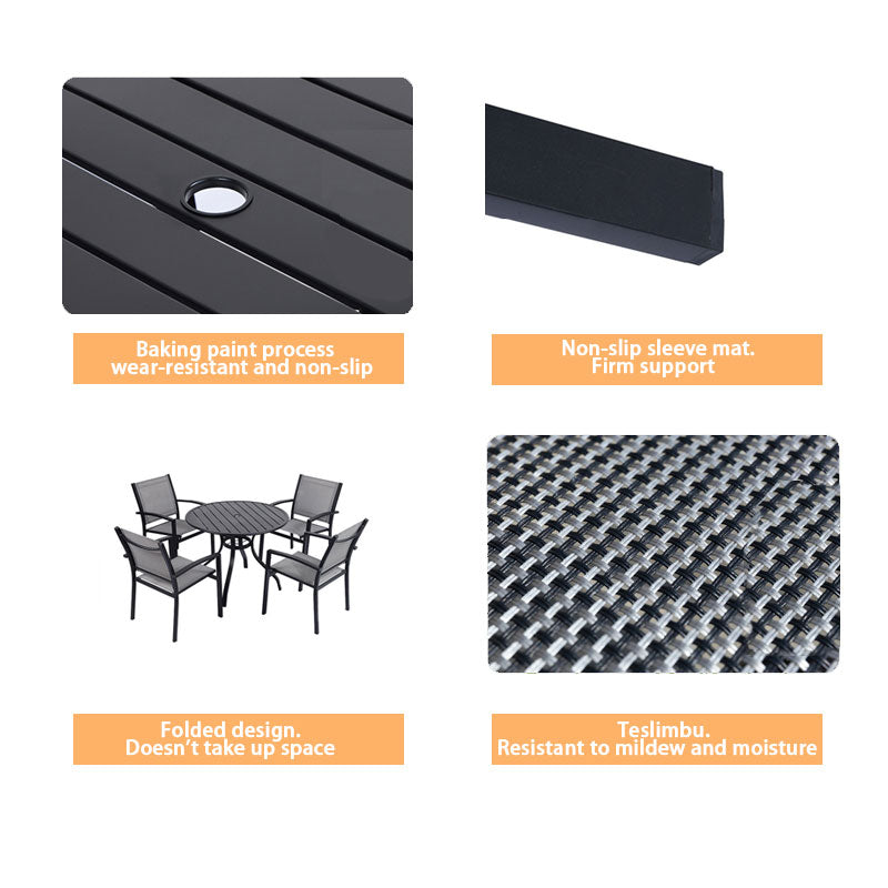 Outdoor Tea Table And Chair Combination, Open-Air Courtyard Table And Chair, Outdoor Table And Chair, Waterproof Leisure Back Table And Chair.