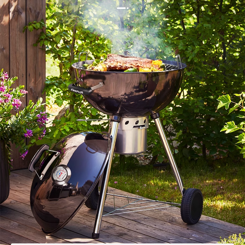 Barbecue Oven Home Villa Outdoor Round Apple Stew Oven Courtyard Charcoal Outdoor Carbon Barbecue Rack