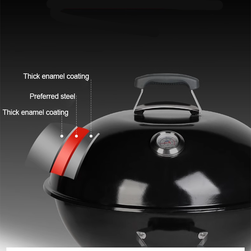 Barbecue Oven Home Villa Outdoor Round Apple Stew Oven Courtyard Charcoal Outdoor Carbon Barbecue Rack