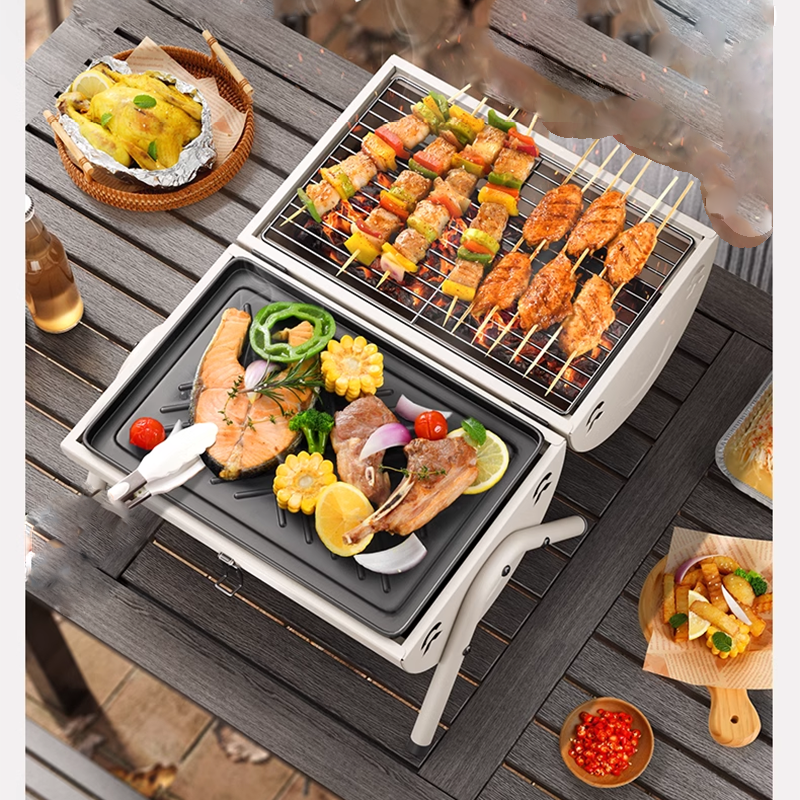 Barbecue Grill Grill Household Outdoor Folding Portable Barbecue Grill Charcoal Barbecue Small Barbecue Rack