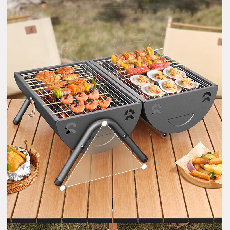 Barbecue Grill Grill Household Outdoor Folding Portable Barbecue Grill Charcoal Barbecue Small Barbecue Rack