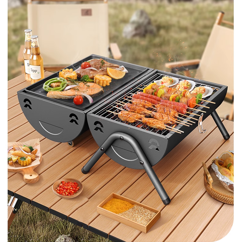 Barbecue Grill Grill Household Outdoor Folding Portable Barbecue Grill Charcoal Barbecue Small Barbecue Rack