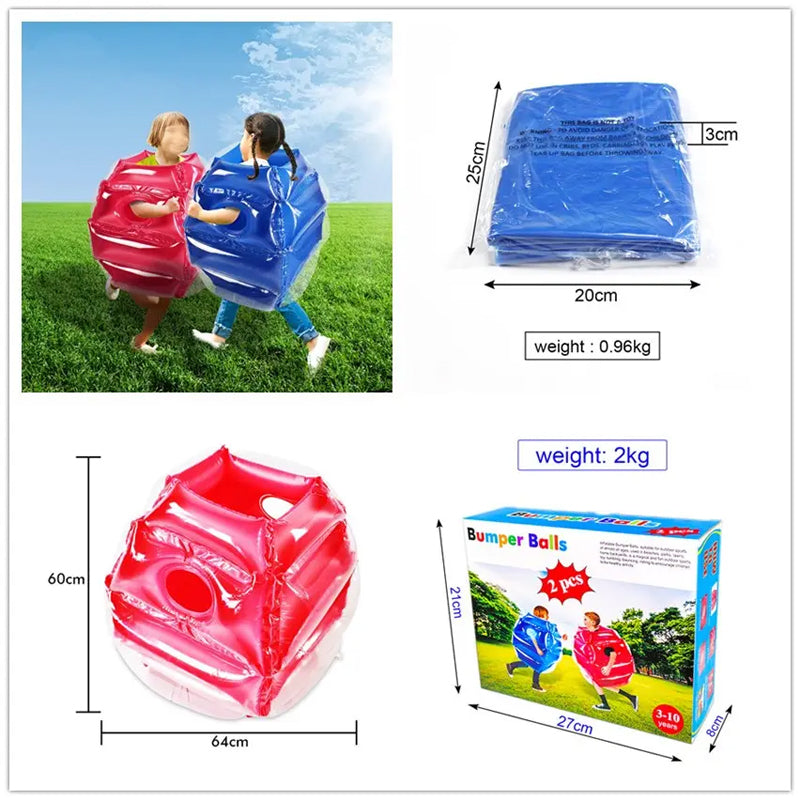 3-12 Ages Bumper Bounce Ball For Kids, 2-Pack Sumo Balls For Kids,Grass Ball For Child Outdoor Team Gaming Play
