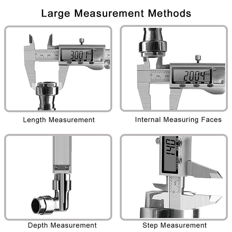 Digital Caliper, 6 Inch Caliper Measuring Tool with Large LCD Screen, Inch and Millimeter Conversion