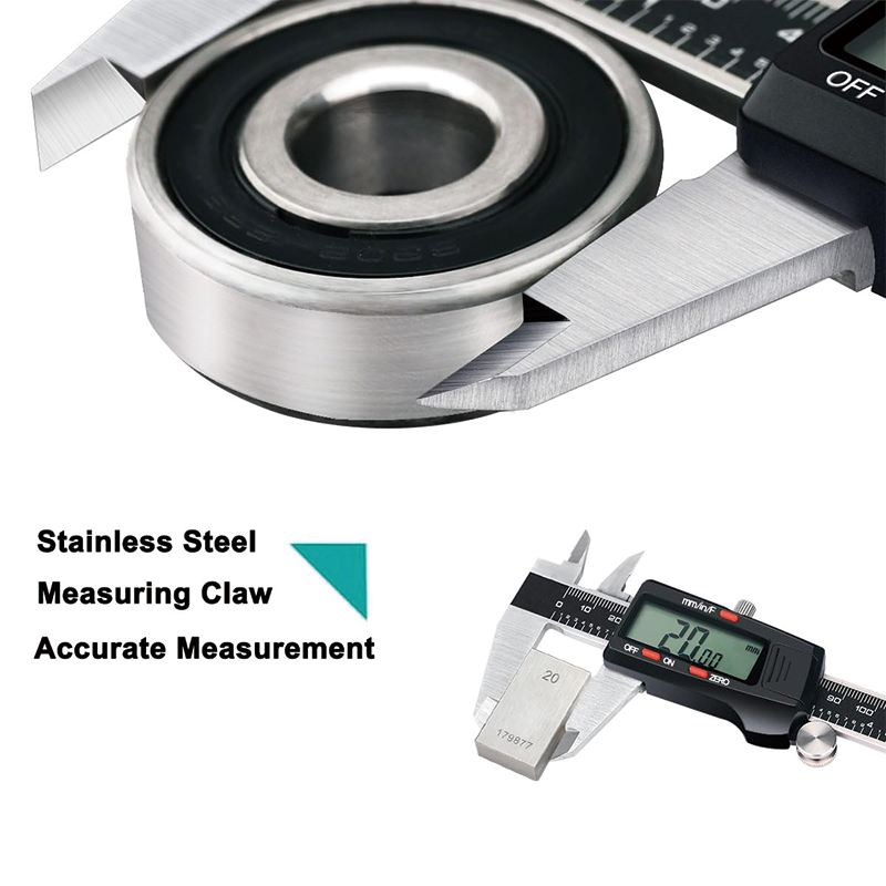 Digital Caliper, 6" Calipers Measuring Tool, Stainless Steel, Large LCD Screen, Inch Metric Fraction Conversion