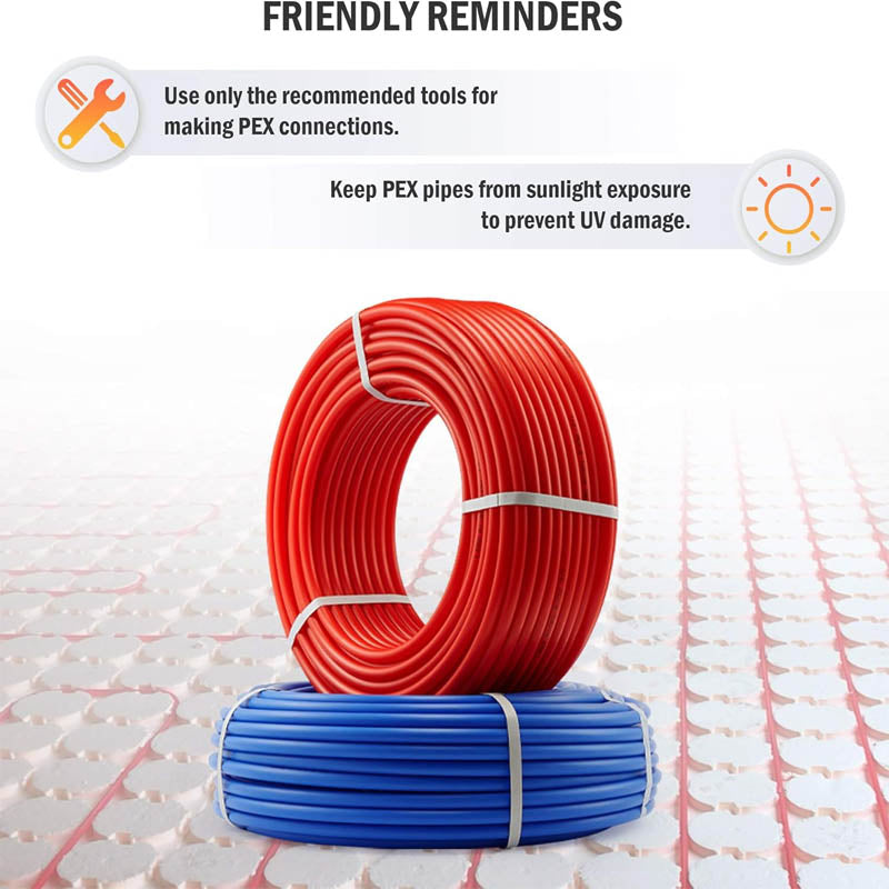 PEX Tubing Oxygen Barrier 2 Rolls of 1/2 Inch X 300 Feet Tube Coil for Residential Commercial Radiant Floor Heating Pex Pipe