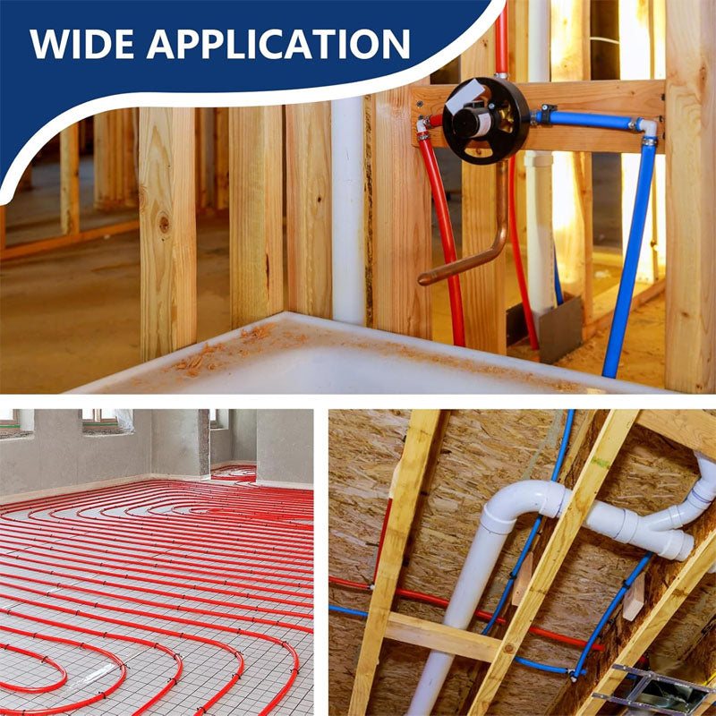 1/2 Inch 2 x 100FT PEX Tubing Pex B Tubing for Hot/Cold Water Plumbing Radiant Heat Floor Heating Plumbing Red&Blue