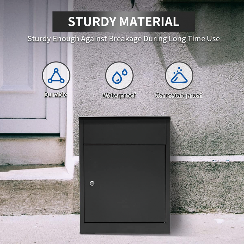 Package Delivery Boxes for Outside,Galvanized Steel Parcel Mailbox, Wall Mounted Lockable Anti-Theft for Porch,22.83"x17.32"x14.17",for Porch, Curbside