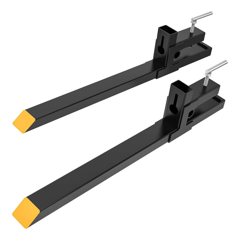 43 Inch 2000 Lb Clip-On Pallet Forks Heavy Duty Tractor Forks, Tractor Forks For Agriculture And Farm