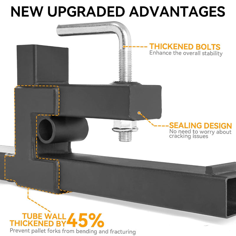 43 Inch 2000 Lb Clip-On Pallet Forks Heavy Duty Tractor Forks, Tractor Forks For Agriculture And Farm