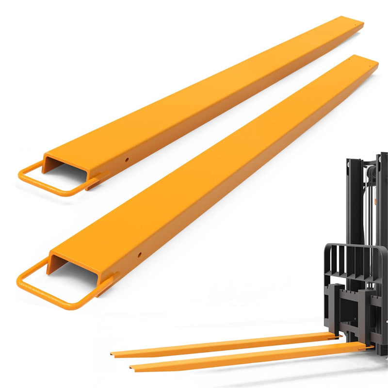 Forklift Extension Bar 96" Length, 6.5" Width Pallet Truck Extension Bar, Industrial Forklift Fork Attachment For Forklift, Yellow
