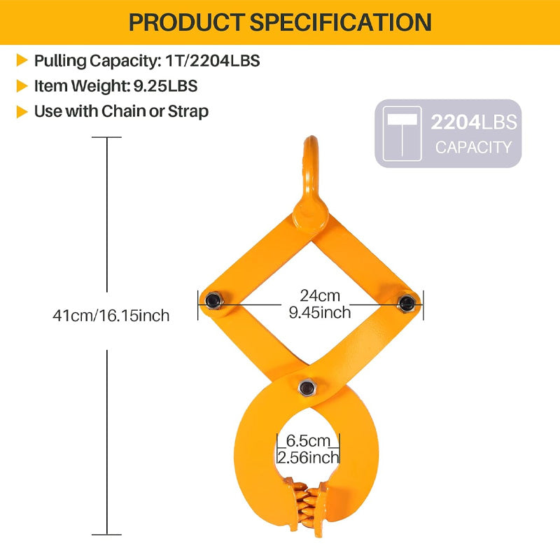 Pallet Puller, 1T/2204LBS Pallet Jack Steel Puller, Hook Puller Lifting Tool For Forklift Chain