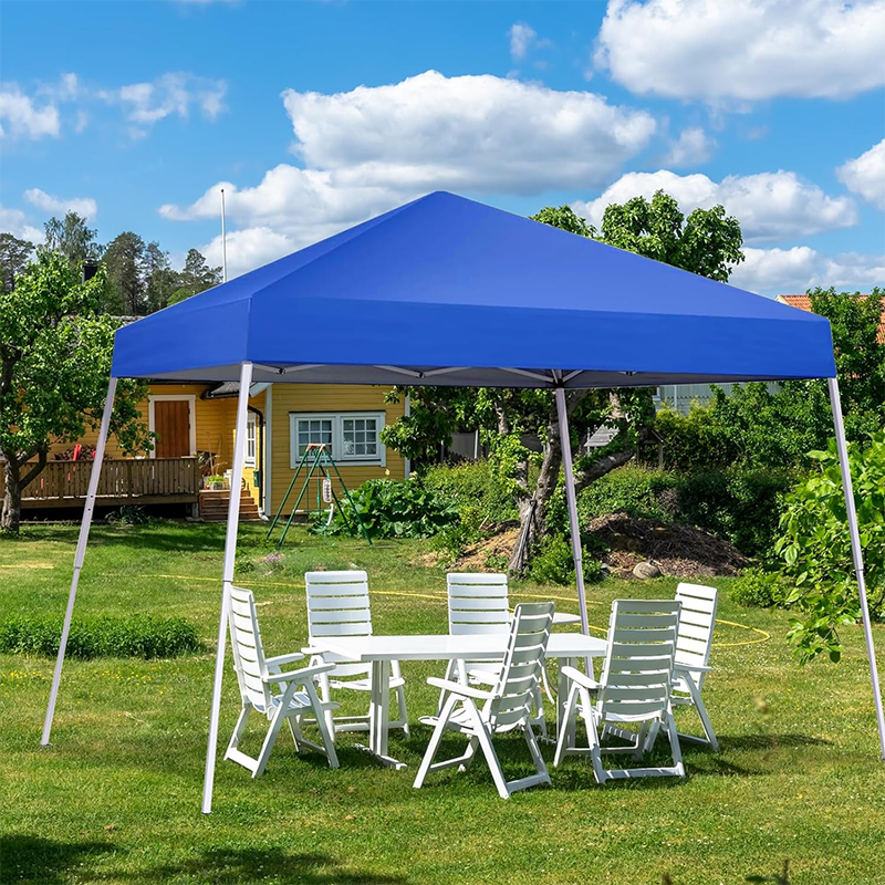 Patio Gazebo ,Awning, 10 X 10 ft. Pop Up Outdoor Instant Tent Slanted Legs with Carrying Bag, Portable Gazebo Sunshade for Patio Deck Garden and Beach - 8 X 8 ft. Canopy Cover