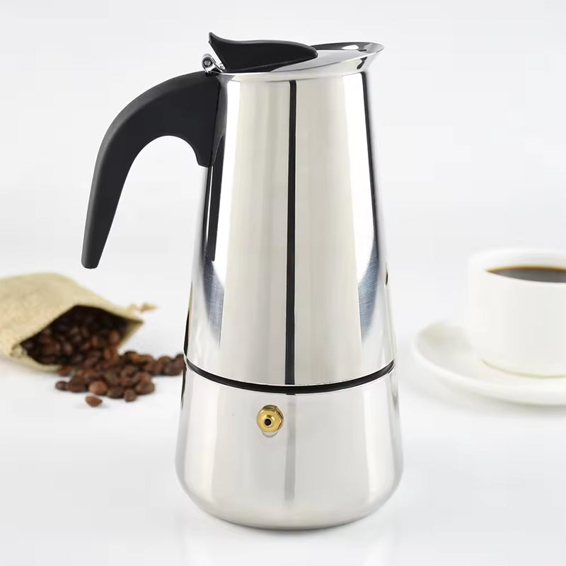 Stainless Steel Coffee Pot Household Moka Pot Italian Electric Stove Coffee Brewing Hand Brewing Utensils