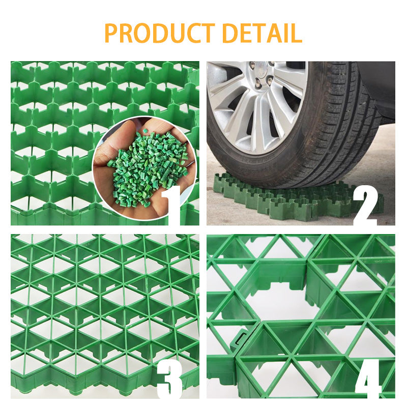 Plastic HDPE Flat Reinforced Grass Grid, Landscaping Lawn Slope Protection, Used For Parking Lot/Fire Passage