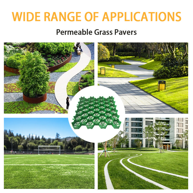 Plastic HDPE Flat Reinforced Grass Grid, Landscaping Lawn Slope Protection, Used For Parking Lot/Fire Passage